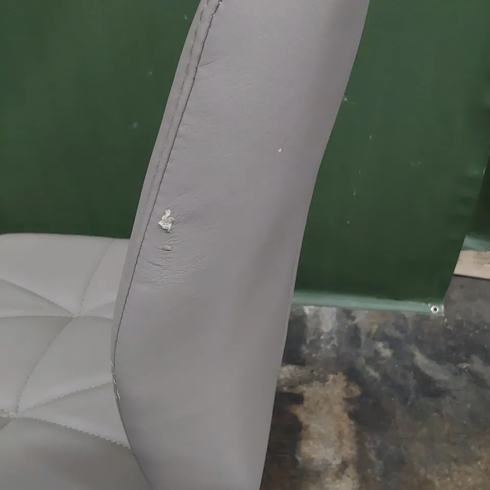 DESIGNER GAS LIFT BAR STOOL GREY PU