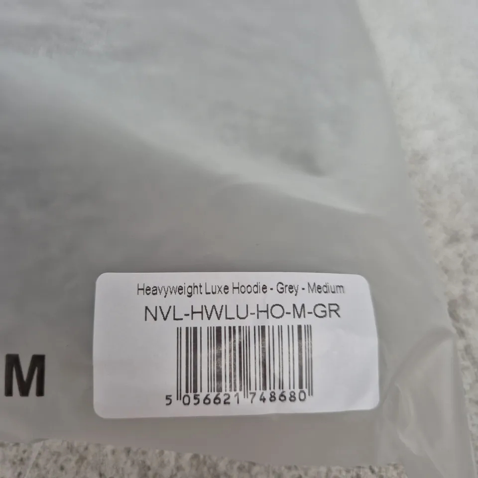 NVLTY HEAVYWEIGHT LUXE HOODIE – GREY – UK M