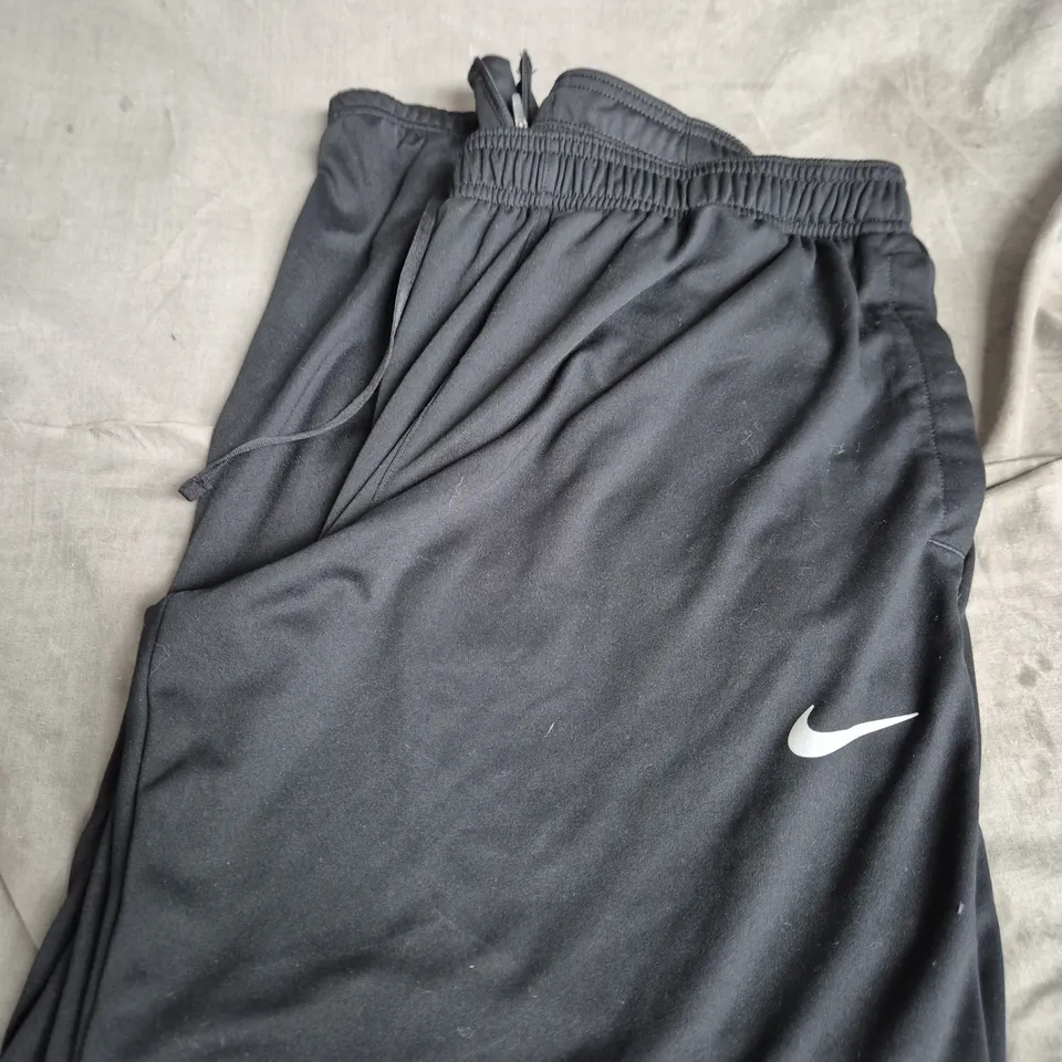 NIKE DRI-FIT TROUSERS – BLACK, MEN'S ATHLETIC TROUSERS - SIZE L