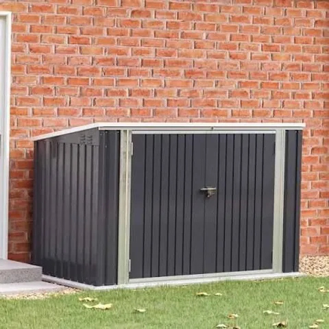 BOXED BREEINS ANTHRACITE HEAVY DUTY STEEL BICYCLE STORAGE SHED (2 BOXES )
