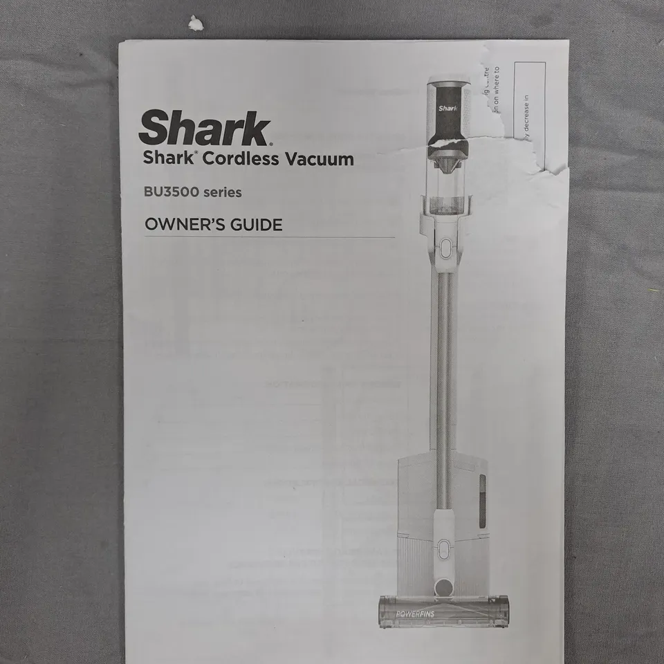 SHARK CORDLESS VACUUM BU3500 SERIES – STICK/HANDHELD
