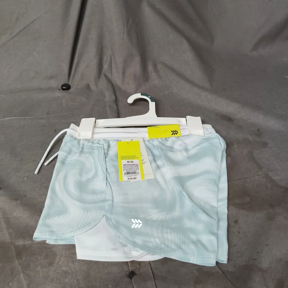 3 x ALL IN MOTION WOMEN'S SHORTS – LIGHT BLUE, M (8) – 2-IN-1 SHORTS