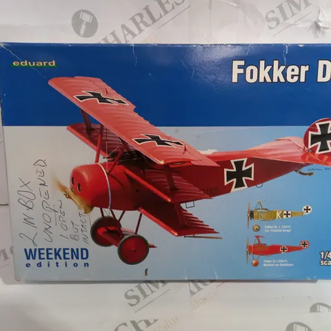 BOXED EDUARD FOKKER DR.I WEEKEND EDITION