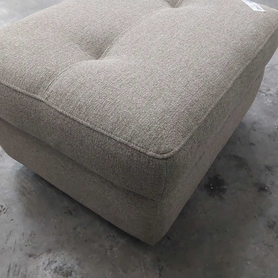 QUALITY BRITISH DESIGNER G PLAN STRATFORD STORAGE FOOTSTOOL NIMBUS EARTH FABRIC 