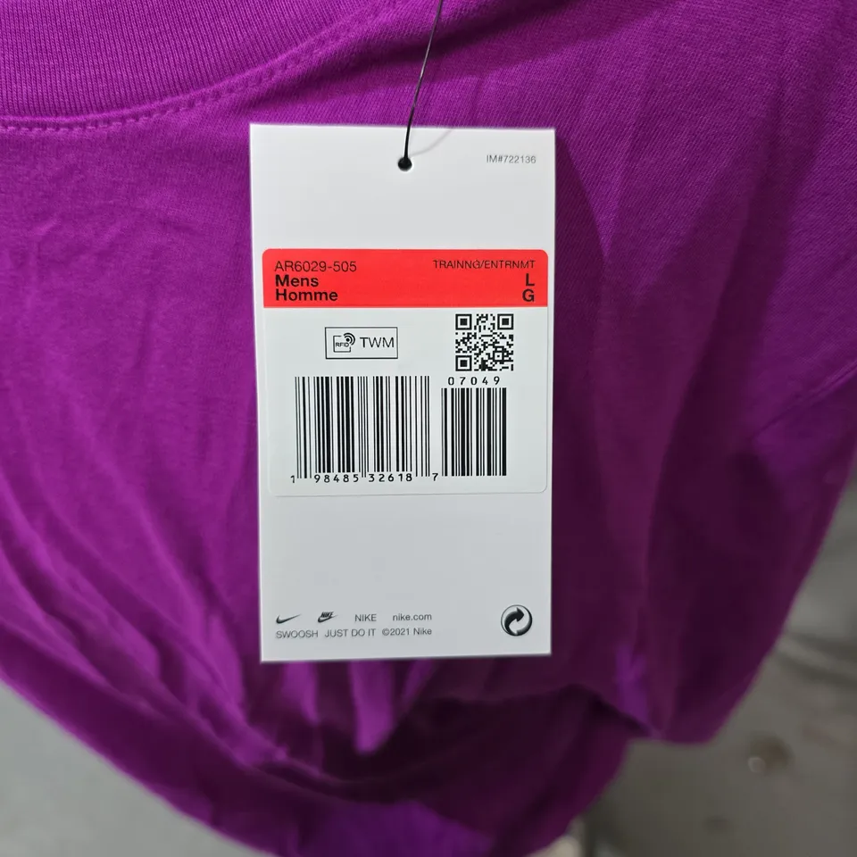 NIKE DRI-FIT MEN'S T‑SHIRT – PURPLE – SIZE L
