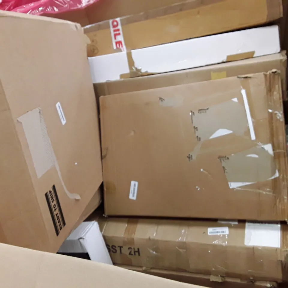 PALLET OF ASSORTED PRODUCTS INCLUDING ALUMINIUM FRAME WRITING BOARD, TOILET SEAT, PIZZA MAKER, SUPREME SEAT REJUENATUIN, BUG SALT GUN