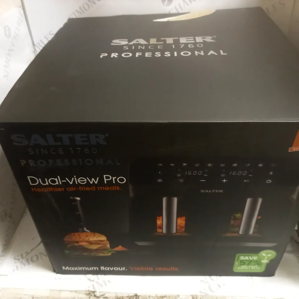 BOXED SALTER DUAL AIR FRYER 7.6L