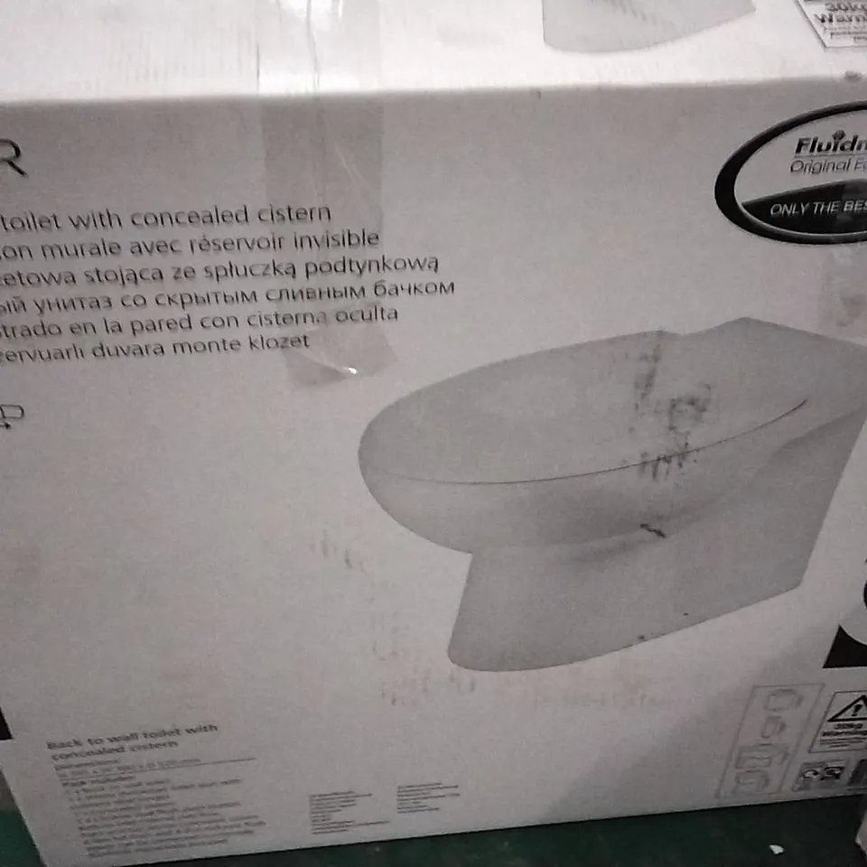 BOXED COOKE & LEWIS TYLER BACK TO WALL TOILET WITH CONCEALED CISTERN