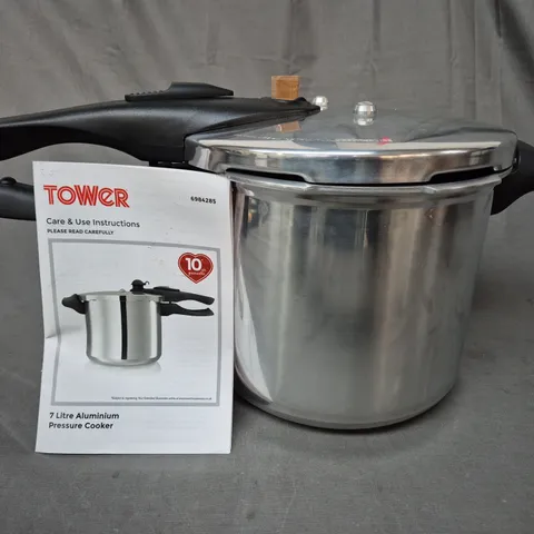 BOXED TOWER 7 LITRE ALUMINIUM PRESSURE COOKER