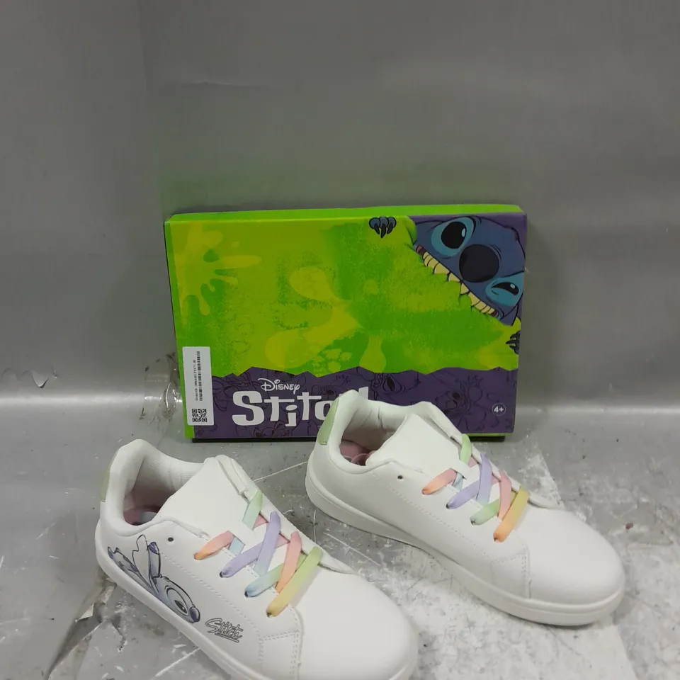 BOXED PAIR OF DISNEY STITCH LOW TRAINERS SIZE 37