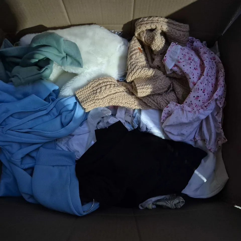 APPROXIMATELY 35 ASSORTED KIDS CLOTHING ITEMS IN VARIOUS SIZES, STYLES & COLOURS TO INCLUDE BRANDS SUCH AS ADIDAS, GEORGE, BARBIE, ETC - COLLECTION ONLY