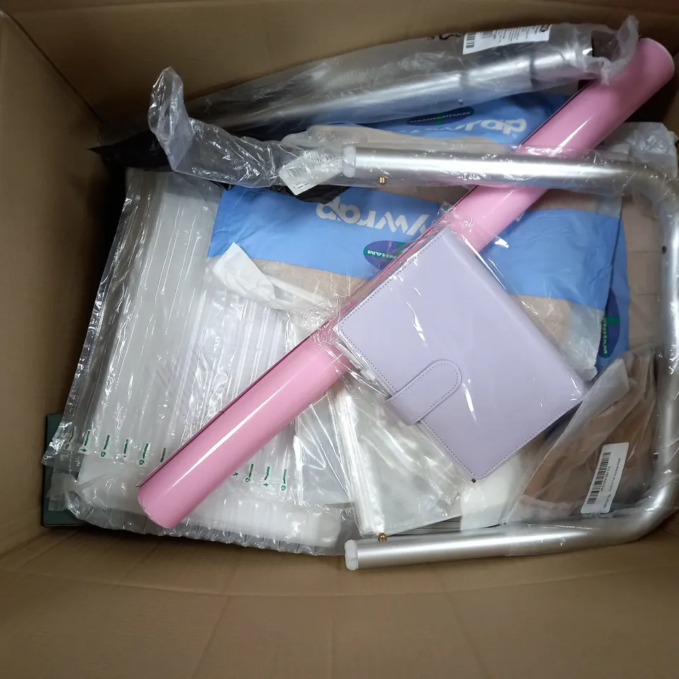 APPROXIMATELY 15 ASSORTED HOUSEHOLD ITEMS TO INCLUDE POOL COVER, PAMPERS BABY-DRY JUMBO PACK, PENG HUI JUICER, ETC
