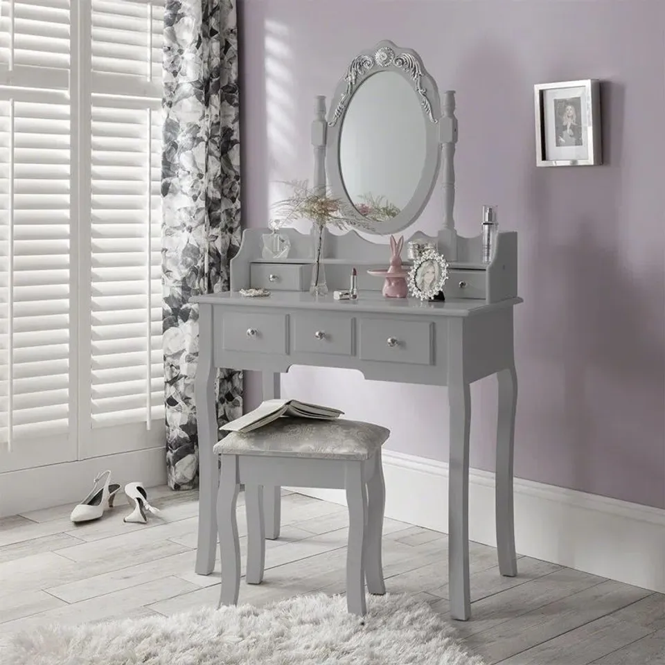BOXED NAIA DRESSING TABLE WITH MIRROR 