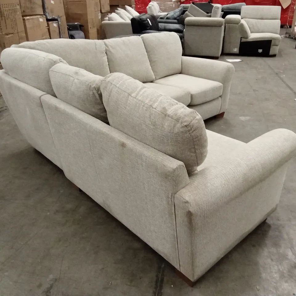 BAILEY FABRIC CORNER SOFA - STONE RRP £1449