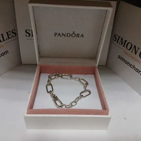PANDORA SILVER-TONE LINK BRACELET – BOXED 