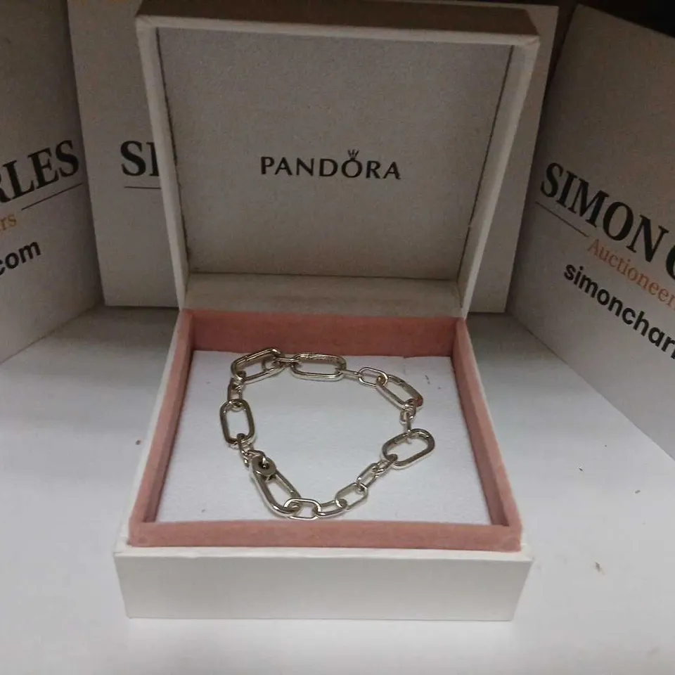 PANDORA SILVER-TONE LINK BRACELET – BOXED 