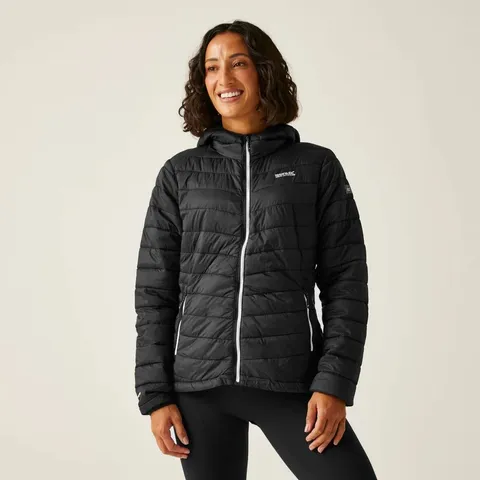 BRAND NEW REGATTA WOMENS HILLPACK III HOODED JACKET IN BLACK - UK 10
