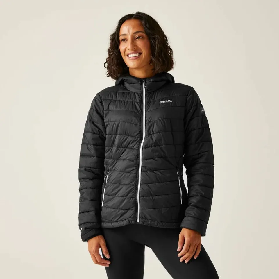 BRAND NEW REGATTA WOMENS HILLPACK III HOODED JACKET IN BLACK - UK 10