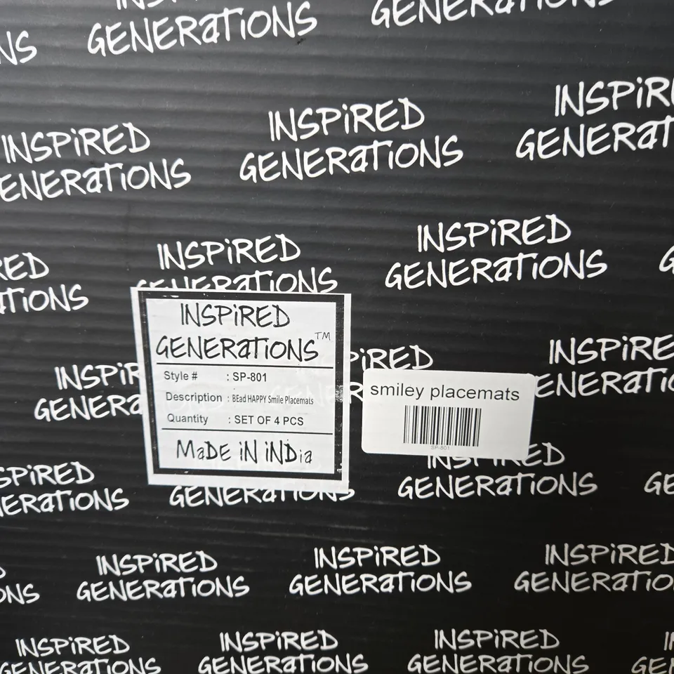 INSPIRED GENERATIONS BEAD HAPPY SMILE PLACEMATS – SET OF 4 