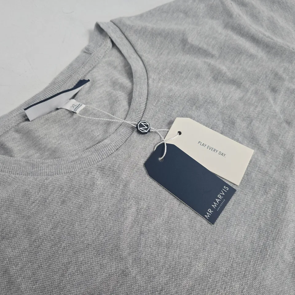 MR MARVIS THE PIQUE T-SHIRT IN GREY - XL