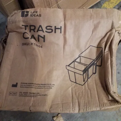 BOXED LIFE IDEAS TRASH CAN - GREY