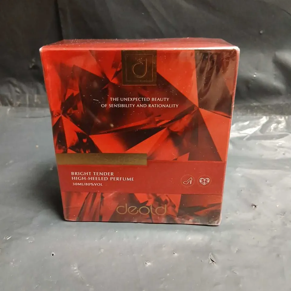 BOXED AND SEALED DEOLD SWEET SMELL BRIGHT TENDER HIGH HEELED PERFUME 30ML
