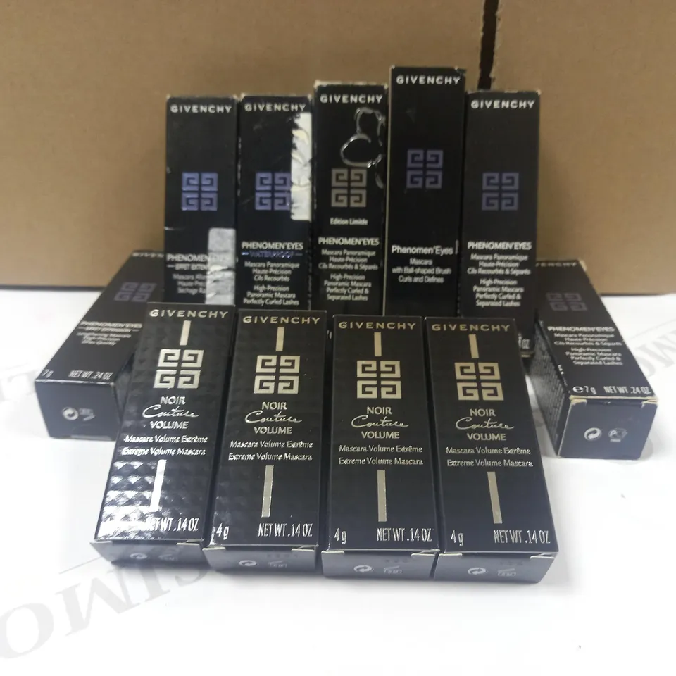 LOT OF APPROXIMATELY 10 ASSORTED GIVENCHY MAKE-UP PRODUCTS TO INCLUDE PARAD'EYES VOLUME LENGTH AND CURL MASCARA, PHENOMEN'EYES HIGH-PRECISION PANORAMIC MASCARA, NOIR COUTURE EXTREME VOLUME MASCARA, ET