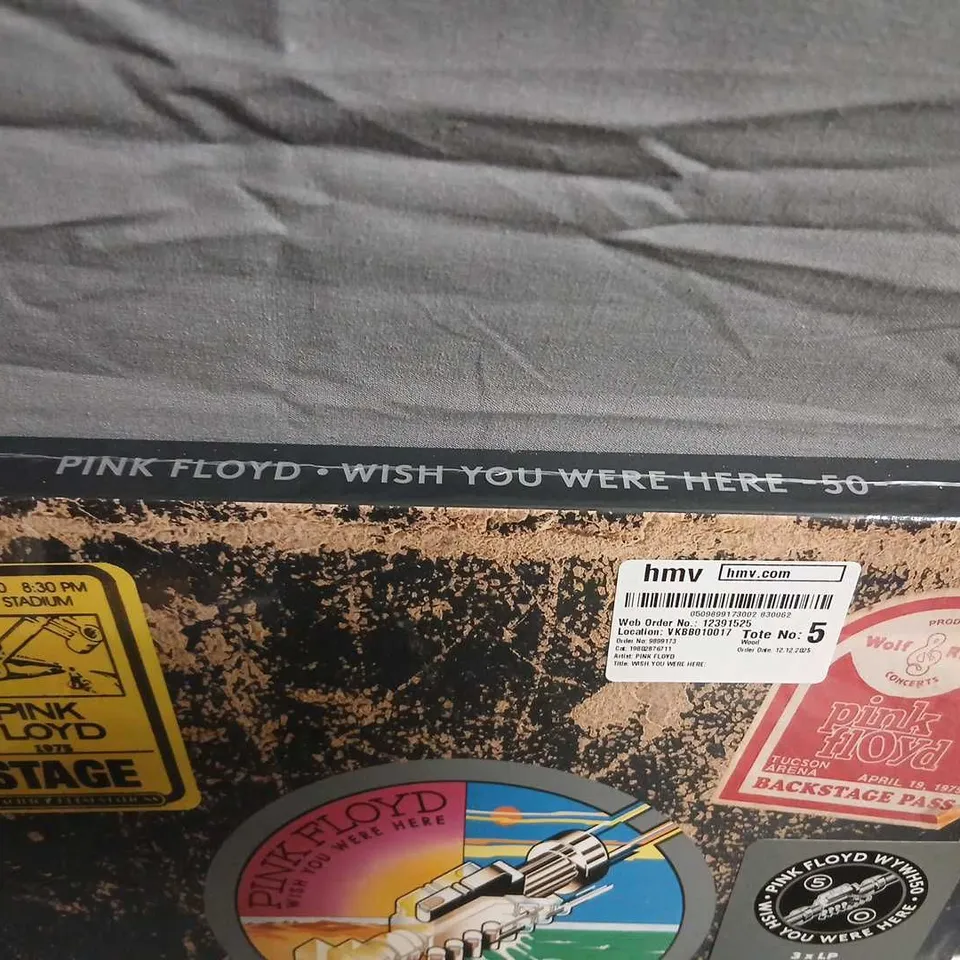 PINK FLOYD WISH YOU WERE HERE 50TH ANNIVERSARY BOX SET, 3XLP + 2 RARITY DISCS