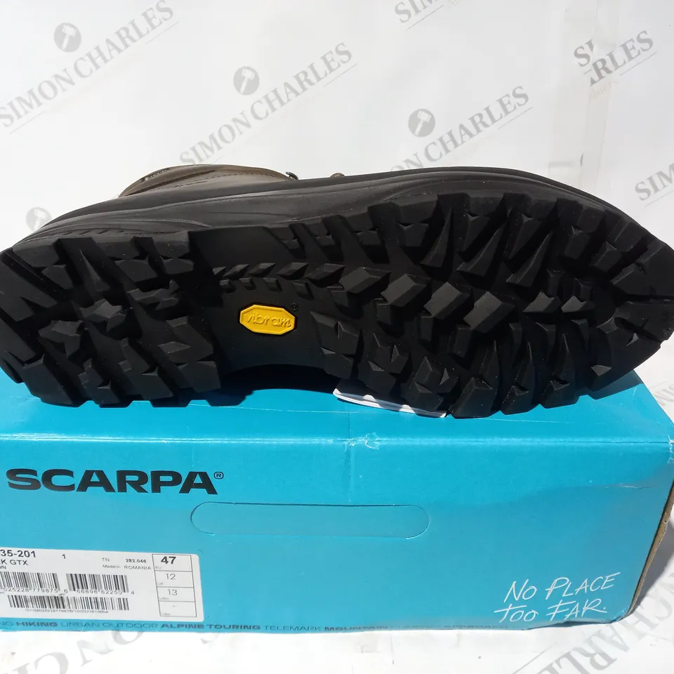 SCARPA TREK GTX BROWN SIZE 12