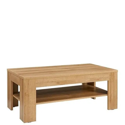 BOXED PANAMA COFFEE TABLE IN DARK OAK - COLLECTION ONLY