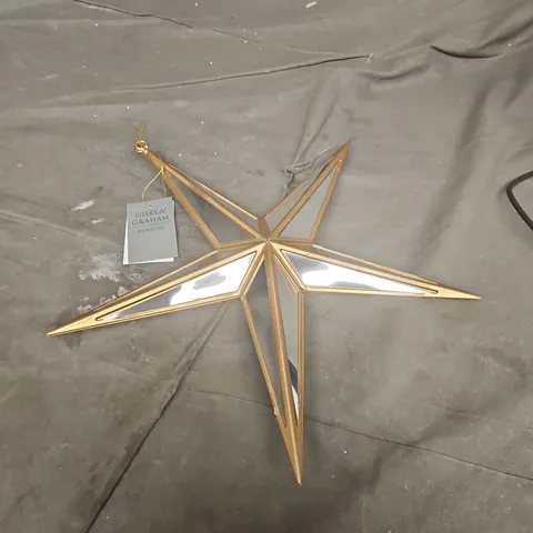 8 X GISELA GRAHAM GOLD MIRROR STAR ORNAMENTS