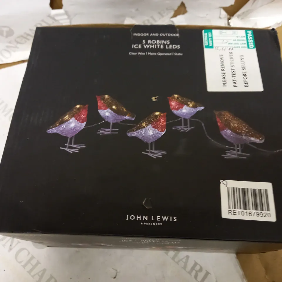 JOHN LEWIS 5 ROBINS ICE WHITE LEDS 