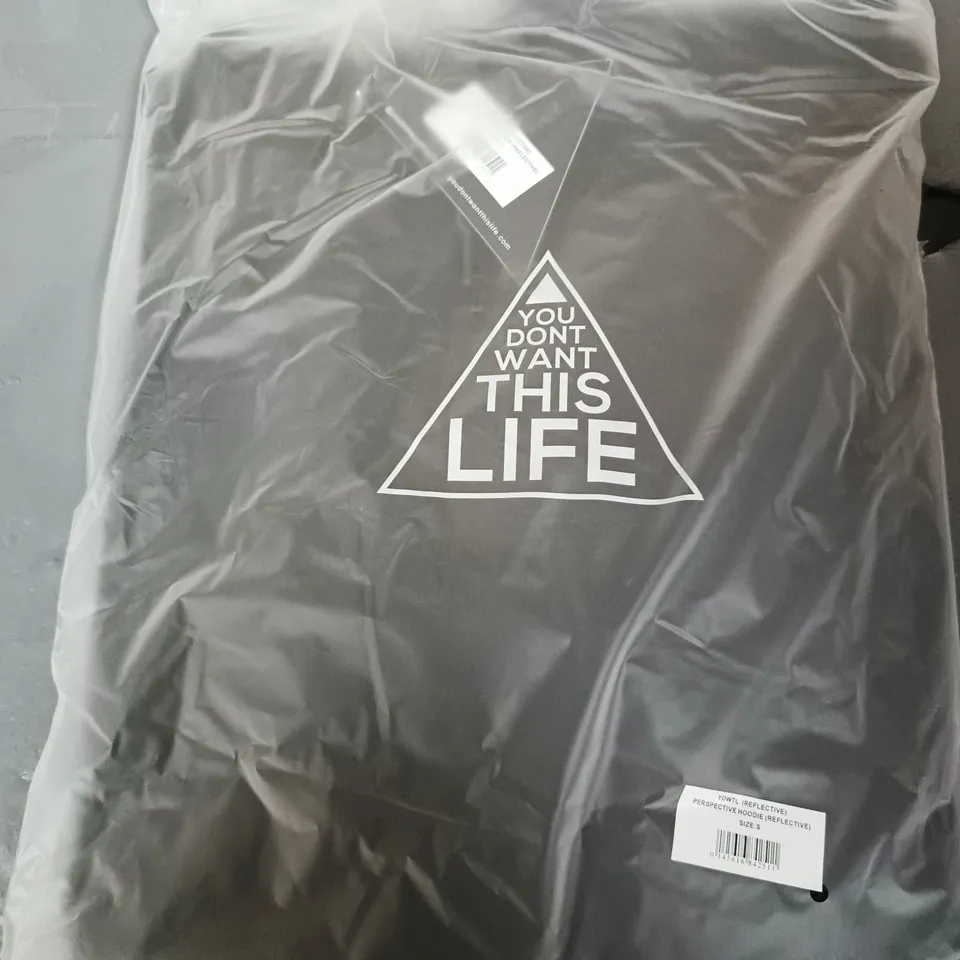 YOU DONT WANT THIS LIFE PERSPECTIVE HOODIE (REFLECTIVE) – SIZE S