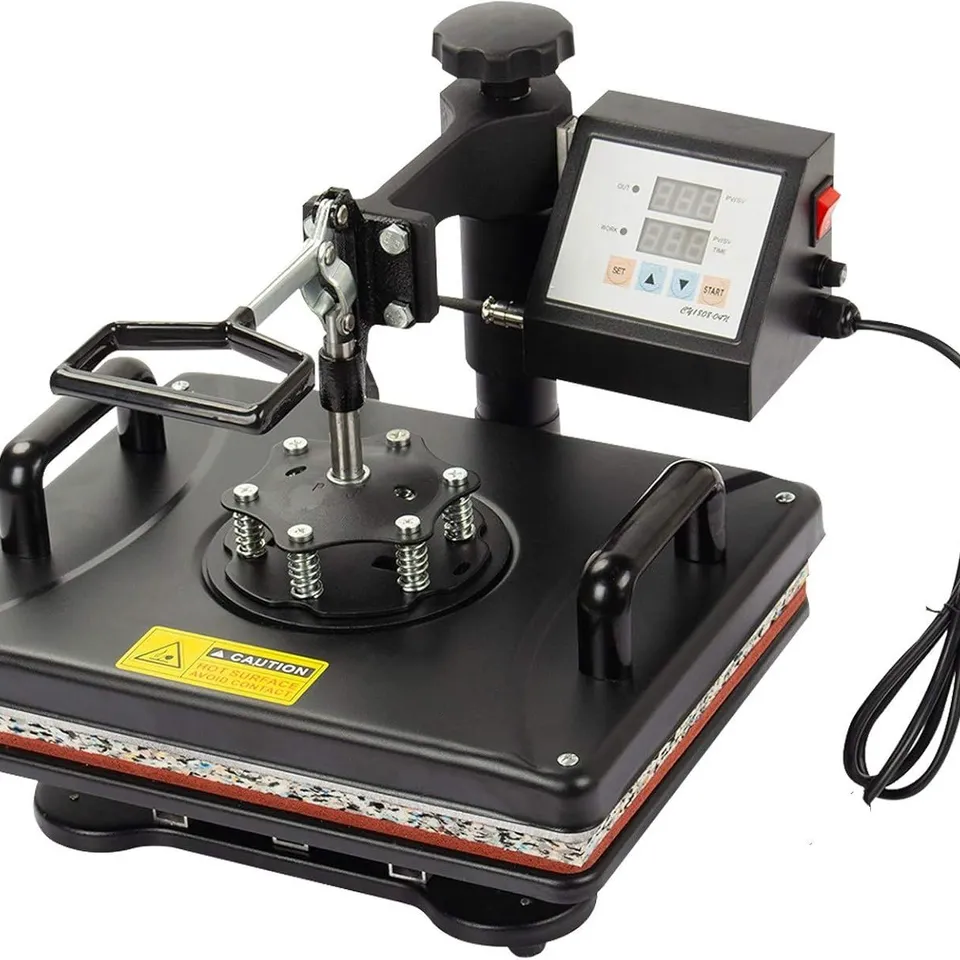 BOXED DISPLAY4TOP 5 IN 1 DIGITAL HEAT PRESS 29CM X 38CM DIGITAL TRANSFER SUBLIMATION HEAT PRESS MACHINE - BLACK