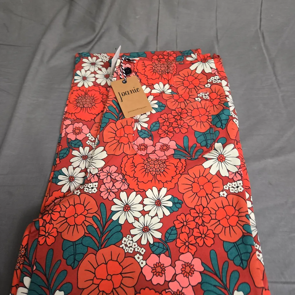 JOANIE FLORAL WIDE LEG TROUSERS SIZE 14