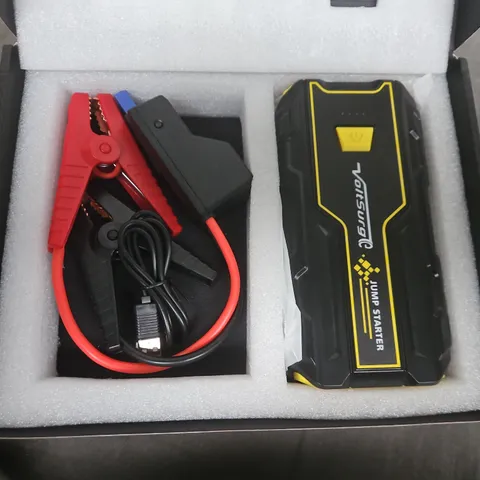Portable car jump starter kit with clamps – boxed 
