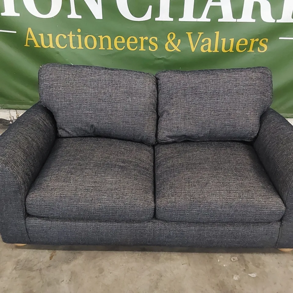 DESIGNER FABRIC UPHOLSTERED 2-SEATER SOFA 