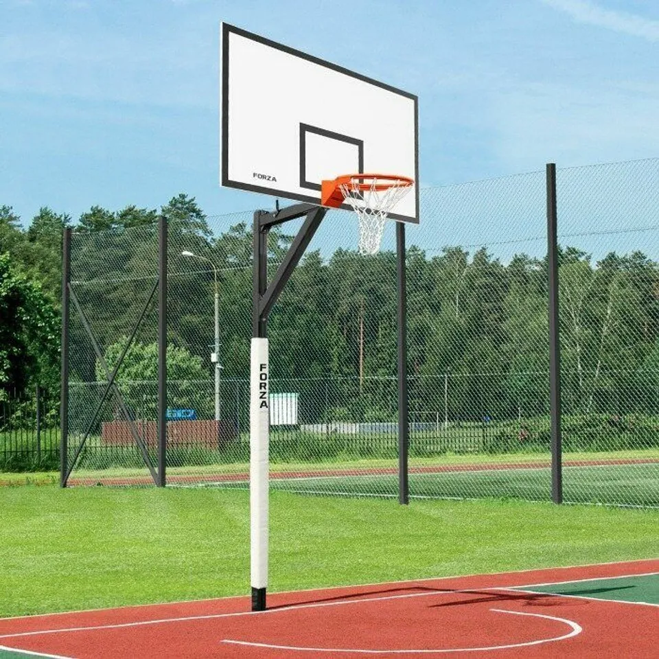 BLACK AND WHITE BASKETBALL BACKBOARD 180CM BY 150CM 