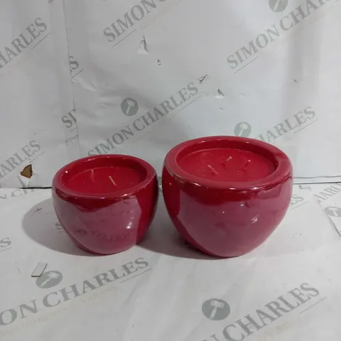 HOMEWORX BY HARRY SLATKIN & CO. CERAMIC MEDIUM AND LARGE APPLES