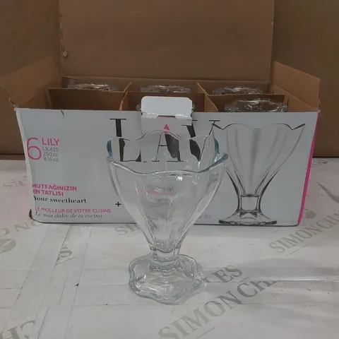 BOXED SET OF 6 LAV LILY 250ML DINING BOWLS (1 BOX)