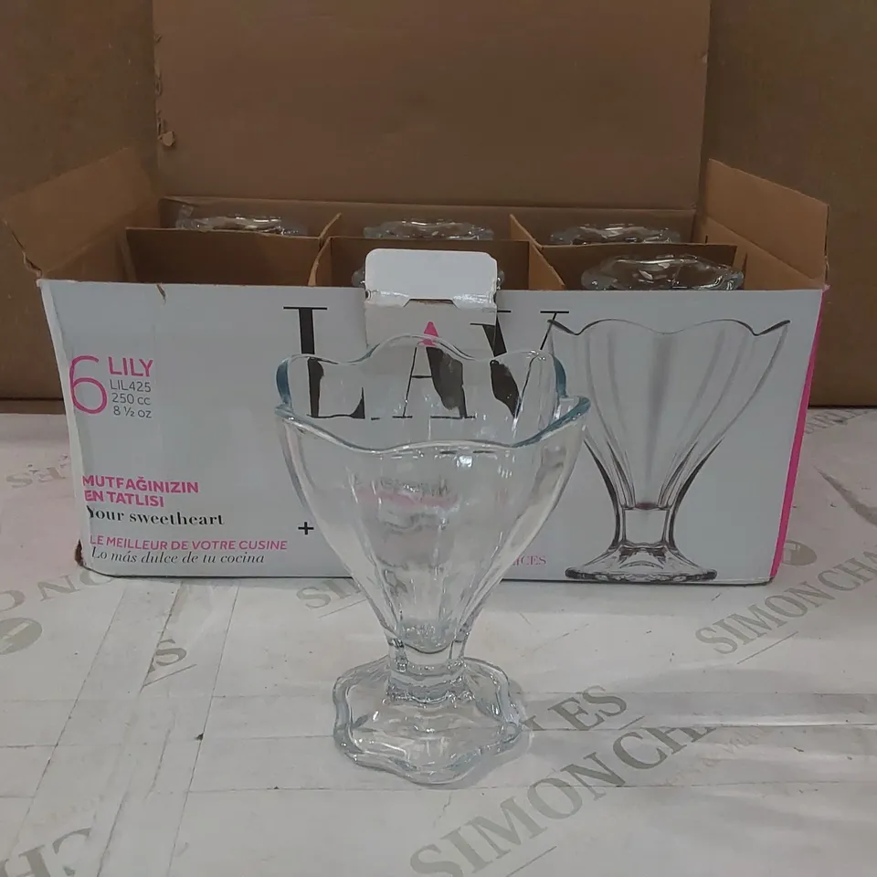 BOXED SET OF 6 LAV LILY 250ML DINING BOWLS (1 BOX)