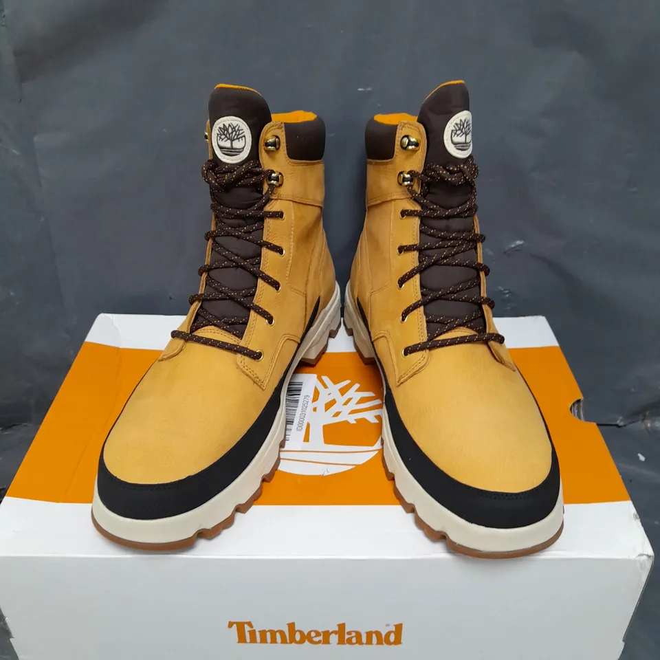 BOXED PAIR OF TIMBERLAND ORIGINALS ULTRA MID LACE WATERPROOF BOOTS - 12.5