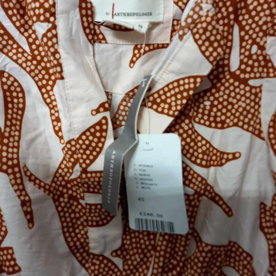 ANTHROPOLOGIE FLORAL PRINT DRESS - XS