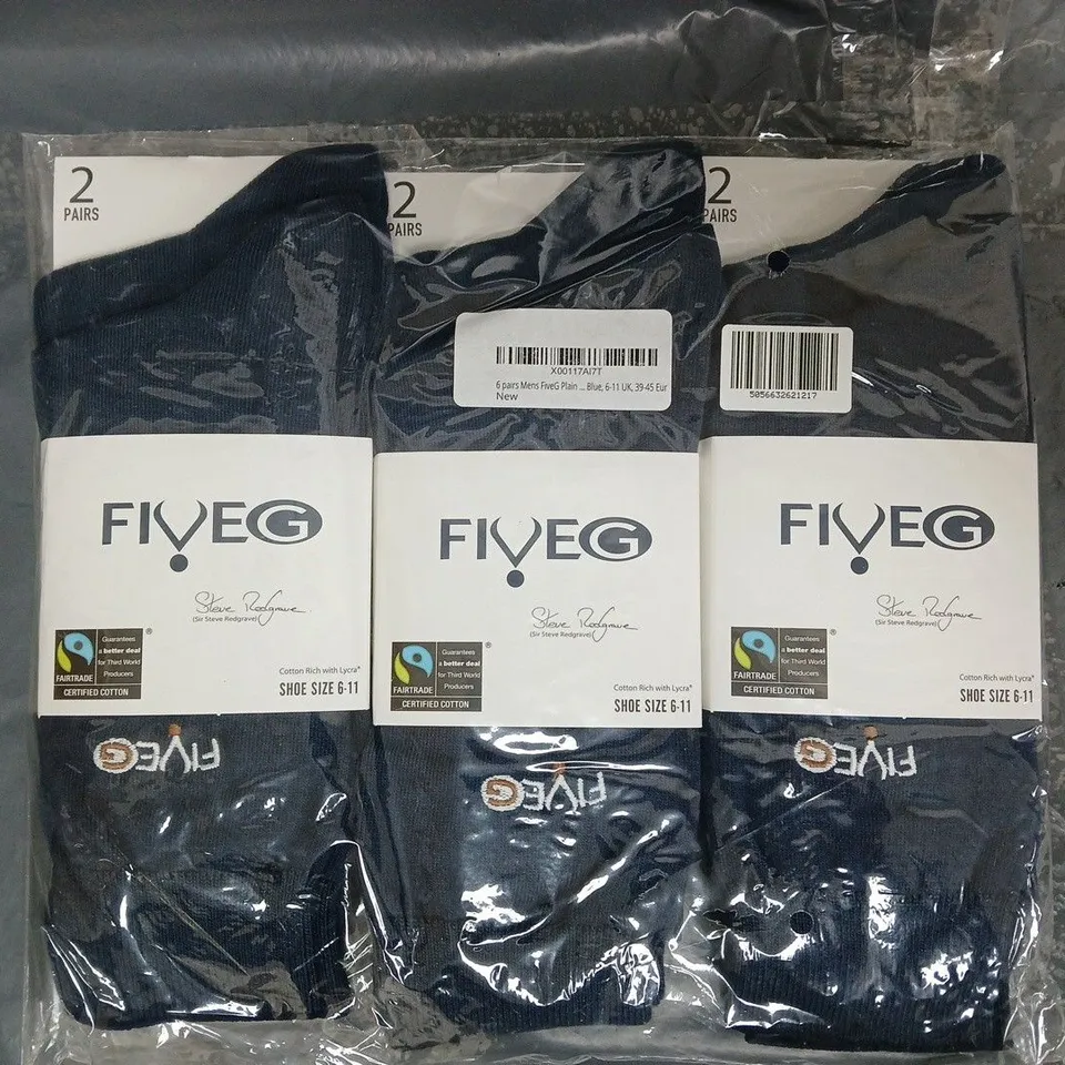 BOX OF APPROXIMATELY 20 PACKS OF FIVE G SOCKS IN NAVY - SIZES VARY - COLLECTION ONLY