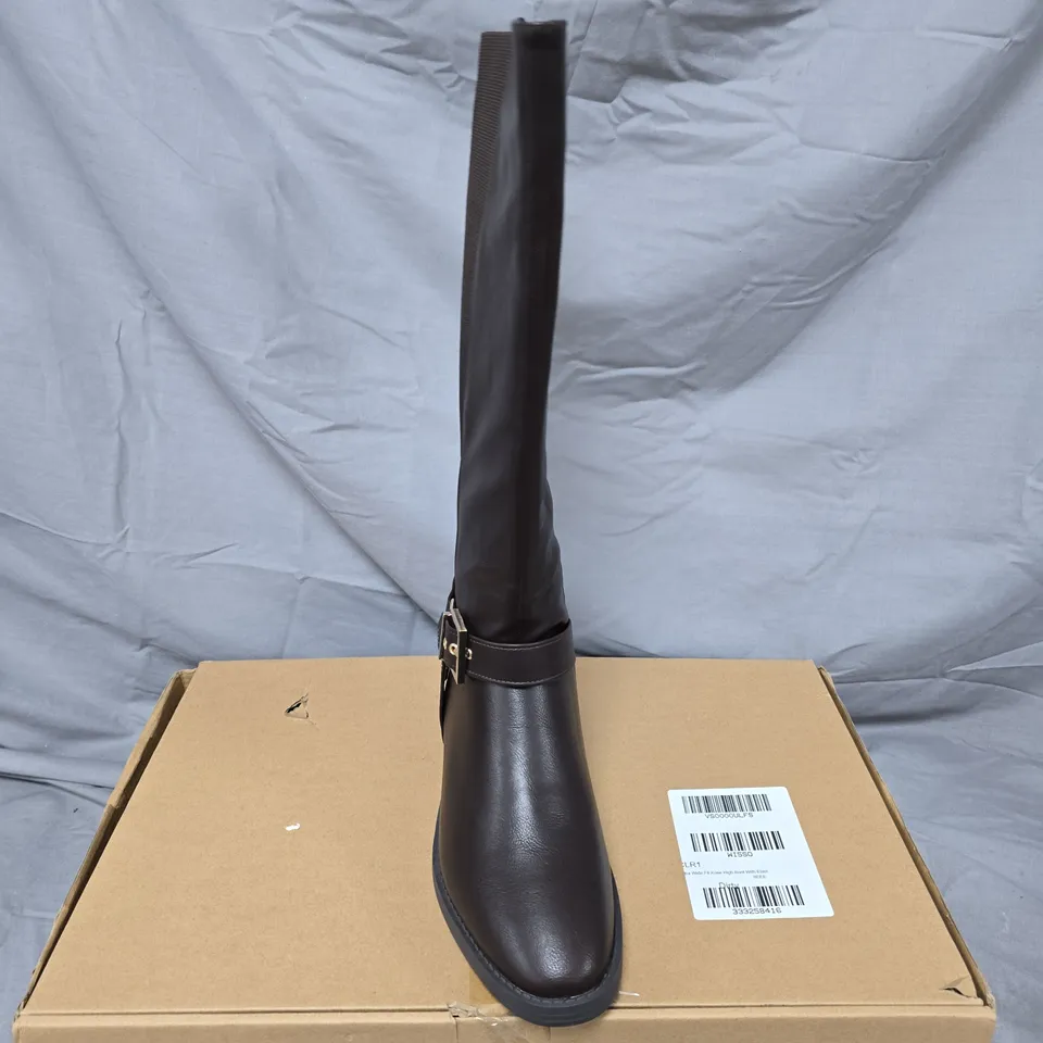 EXTRA WIDE FIT KNEE HIGH BOOT - BROWN - 8