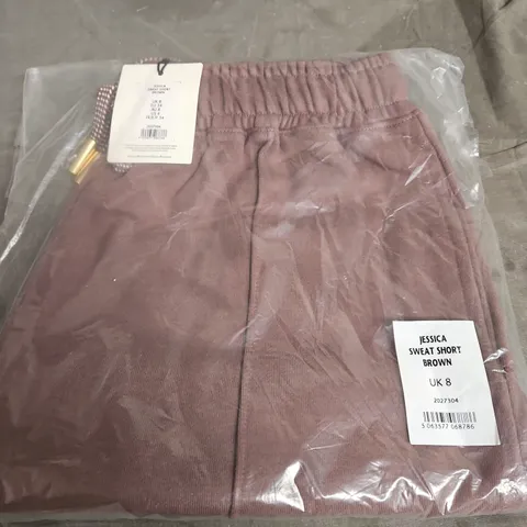 JESSICA SWEAT SHORTS – BROWN, UK 8