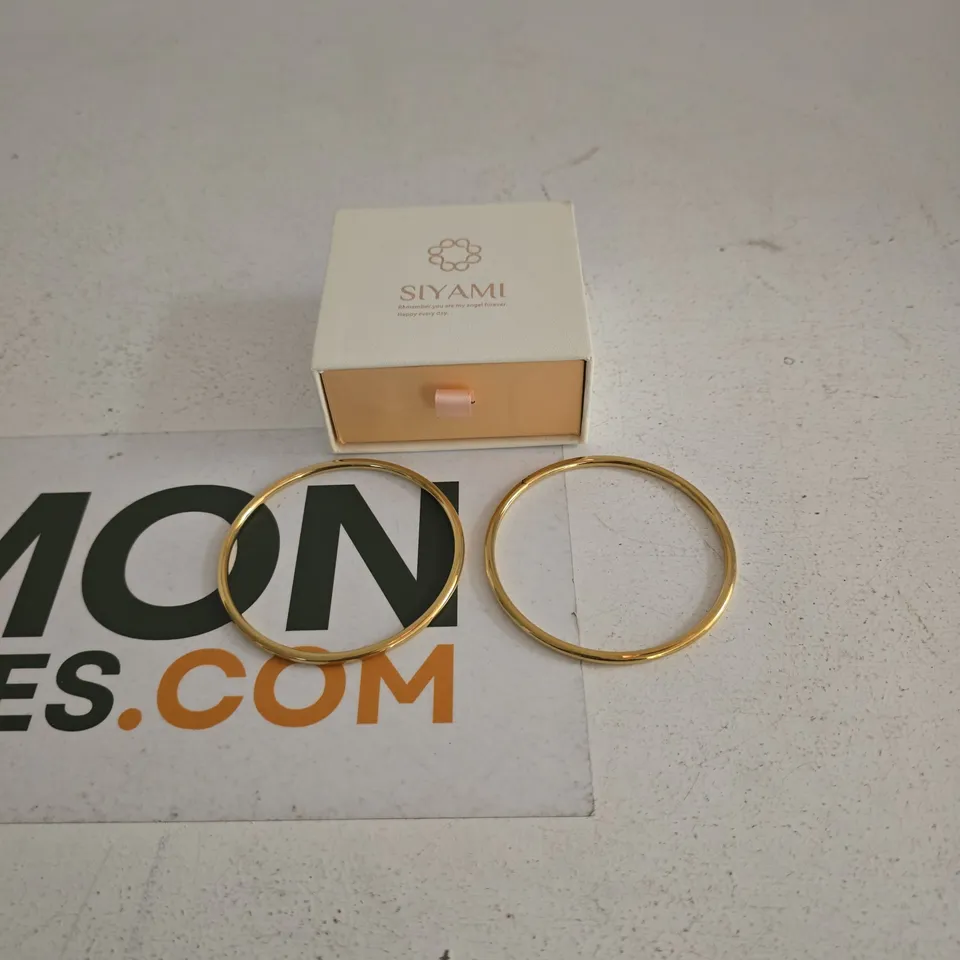 SIYAMI "REMEMBER YOU ARE MY ANGEL" SET OF 2 BANGLES BOXED