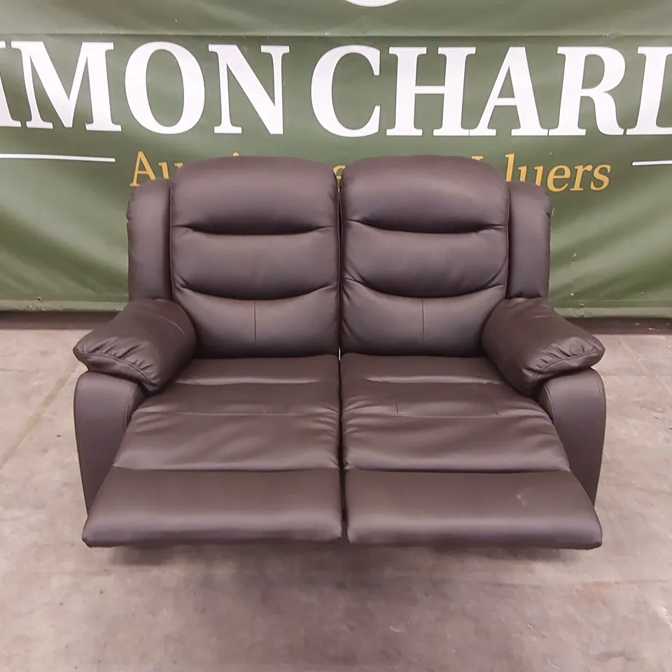 ROTHBURY LUXURY FAUX LEATHER HIGH BACK 2 SEATER MANUAL RECLINER SOFA  RRP £629
