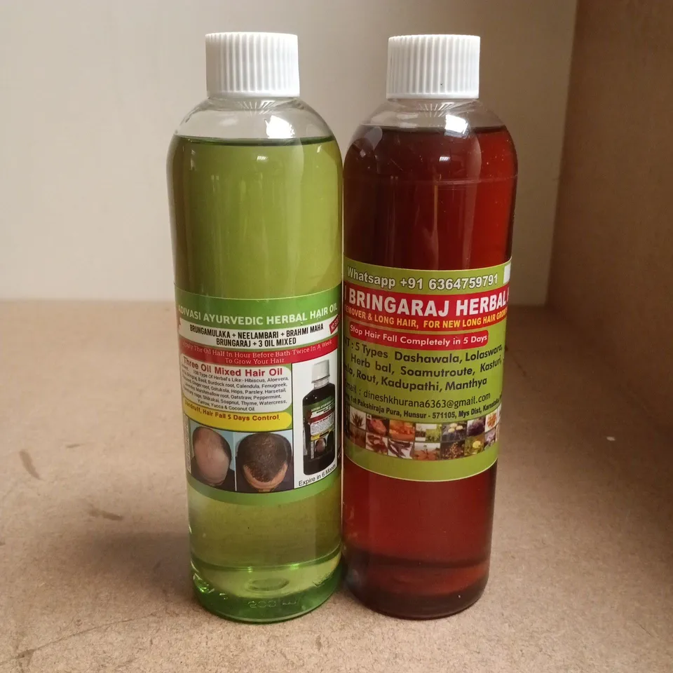 ADIVASI AYURVEDIC HERBAL HAIR OIL – 2 BOTTLES (BRINGARAJ)