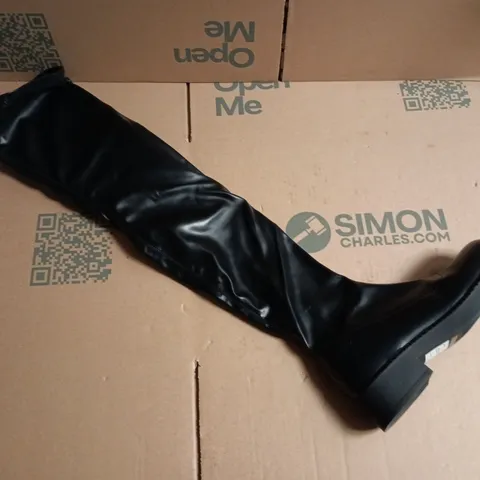 BOXED KOI THE GUARDIAN BLACK THIGH HIGH BOOTS SWA-25 – UK5 (REGULAR)